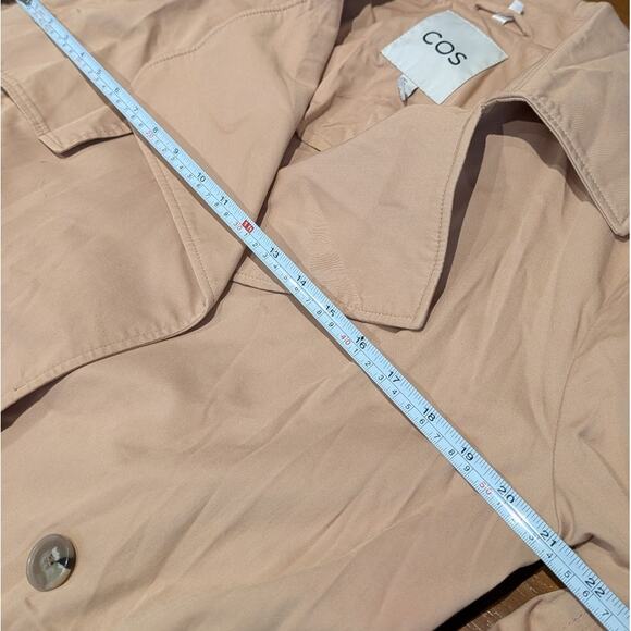 COS Beige Classic Timeless Cotton Belted Button Trench Coat, size 8 - Picture 5 of 11